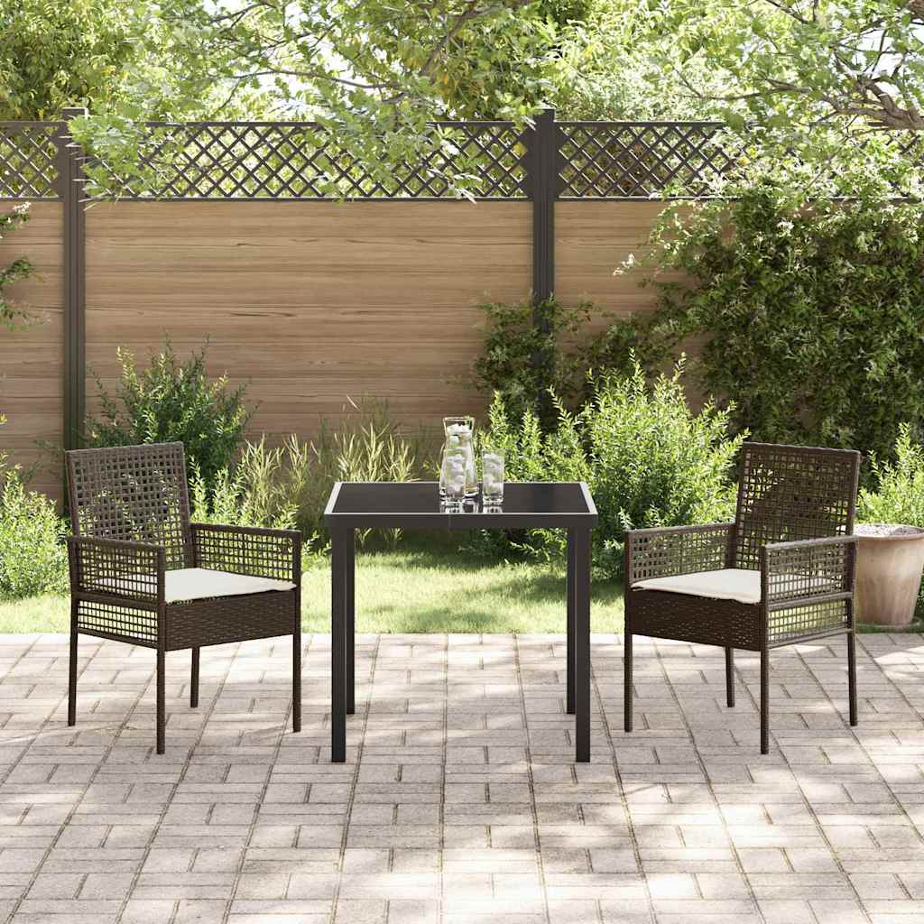 Gartenstuhl 2 pcs Schwarz 55 x 53 x 85 cm Poly-Rattan