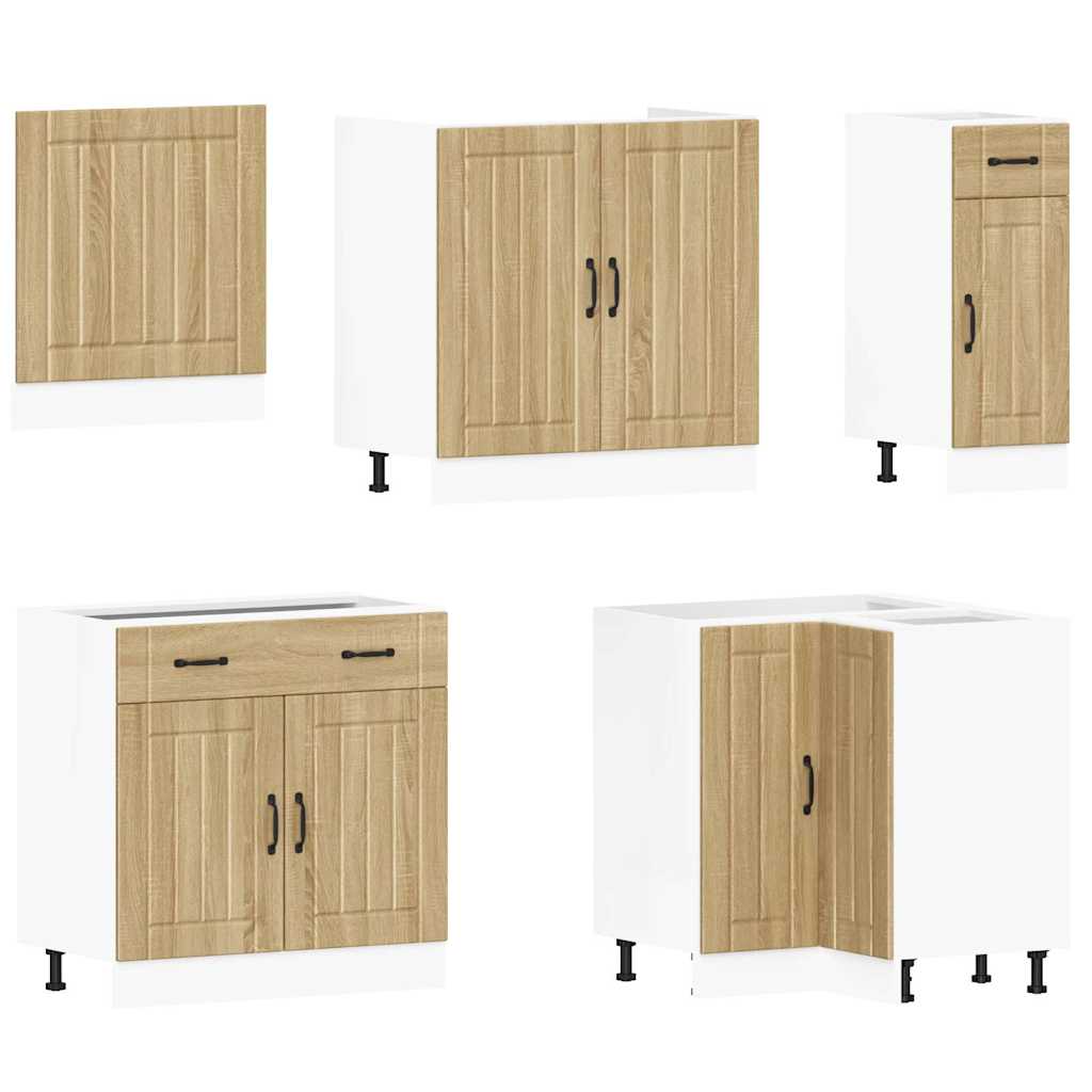 11-tlg. Küchenschrank-Set Lucca Weiß Holzwerkstoff