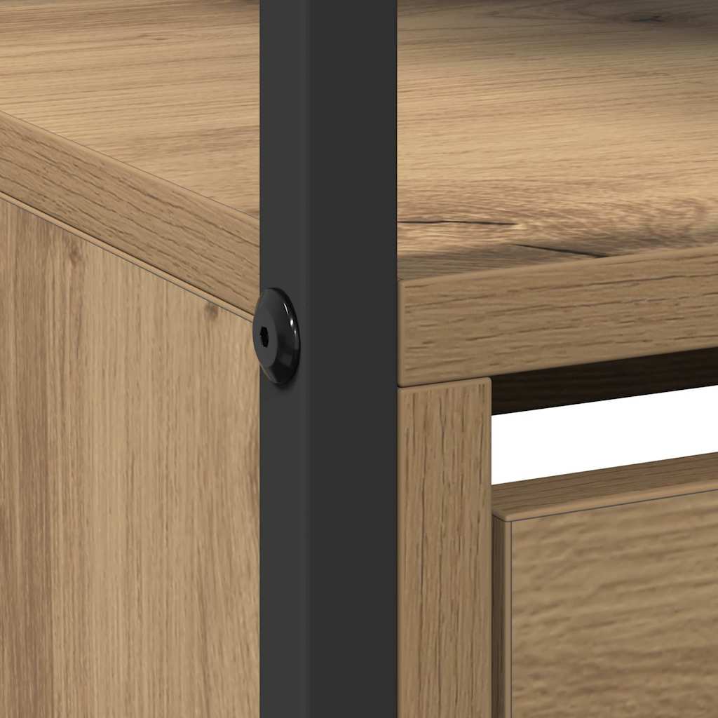 Schuhschrank mit 4 Klappen Sonoma-Eiche 100x34x112 cm