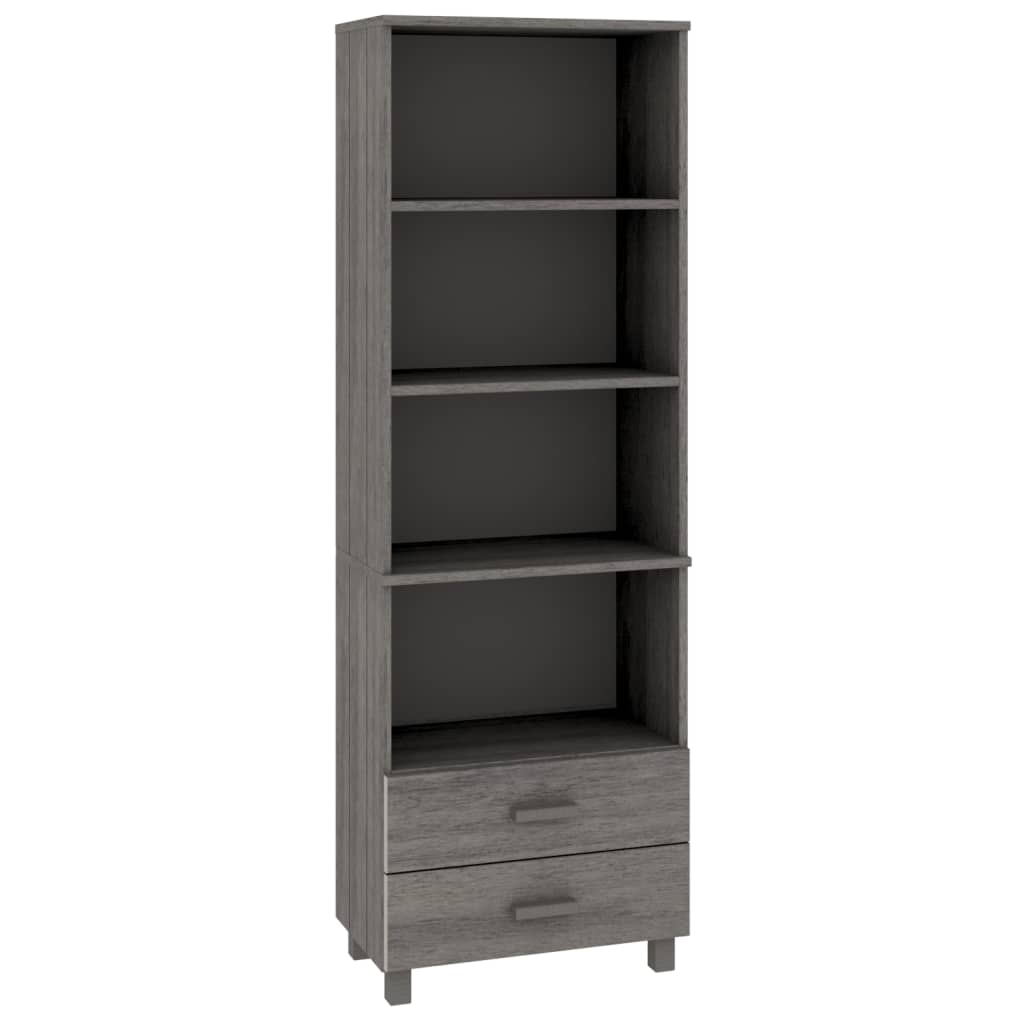 Highboard HAMAR Honigbraun 60x35x180 cm Massivholz Kiefer