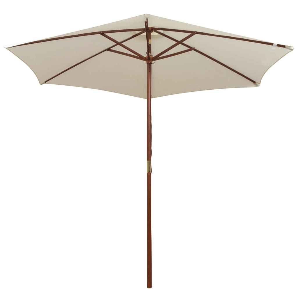 Sonnenschirm mit Holz-Mast 270 cm Blau