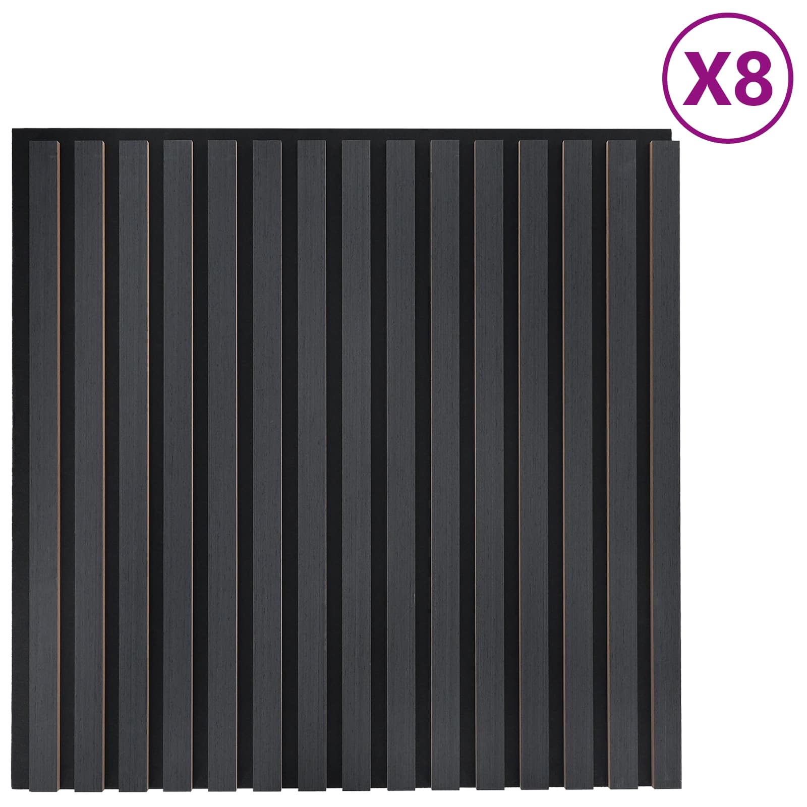 Wandpaneele 8 pcs Natur 60,5 x 60 cm