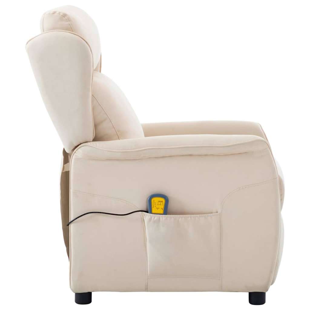 Massagesessel mit Kissen Hellgrau 93,5 x 67,5 x 101,5 cm Stoff