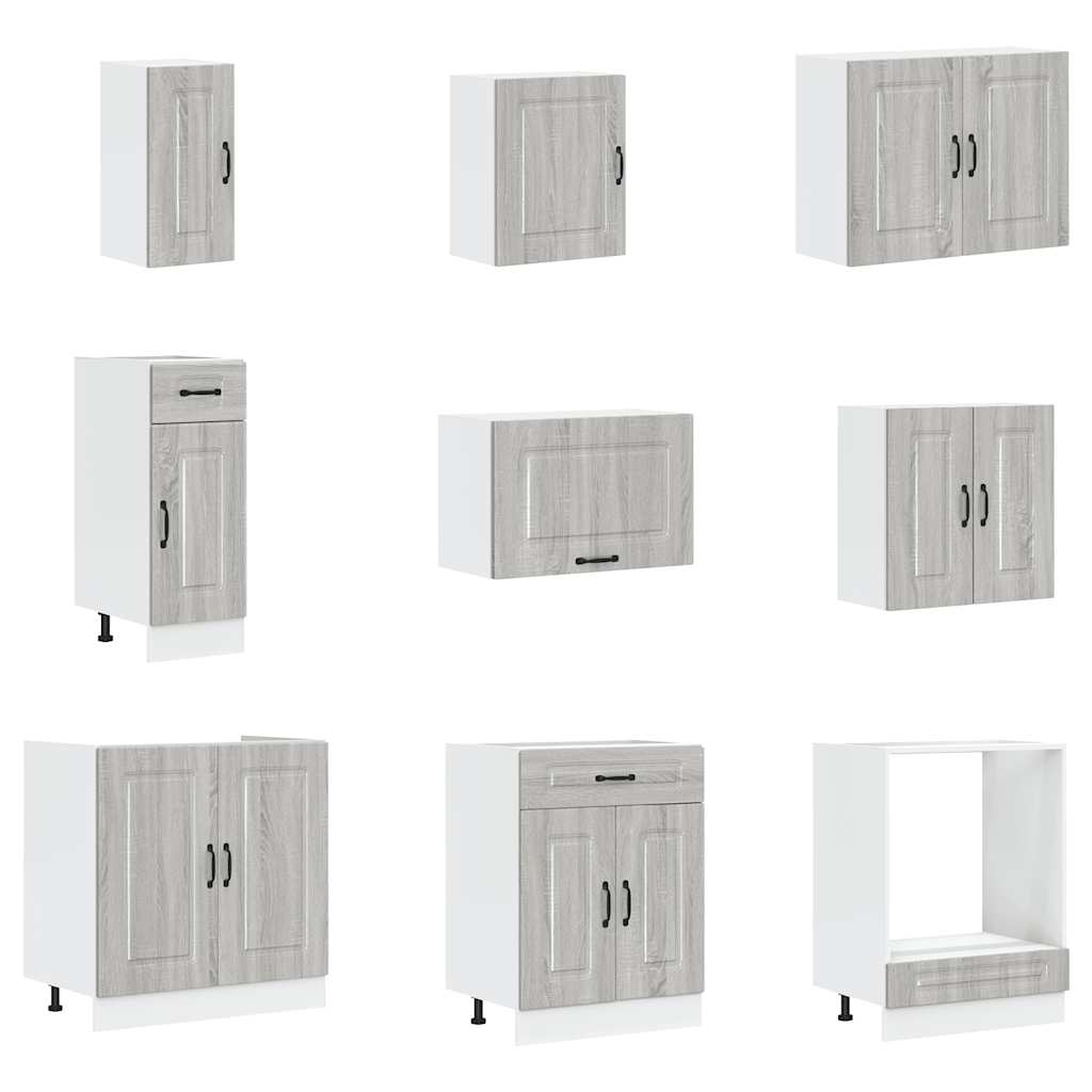 14-tlg. Küchenschrank-Set Lucca Weiß Holzwerkstoff