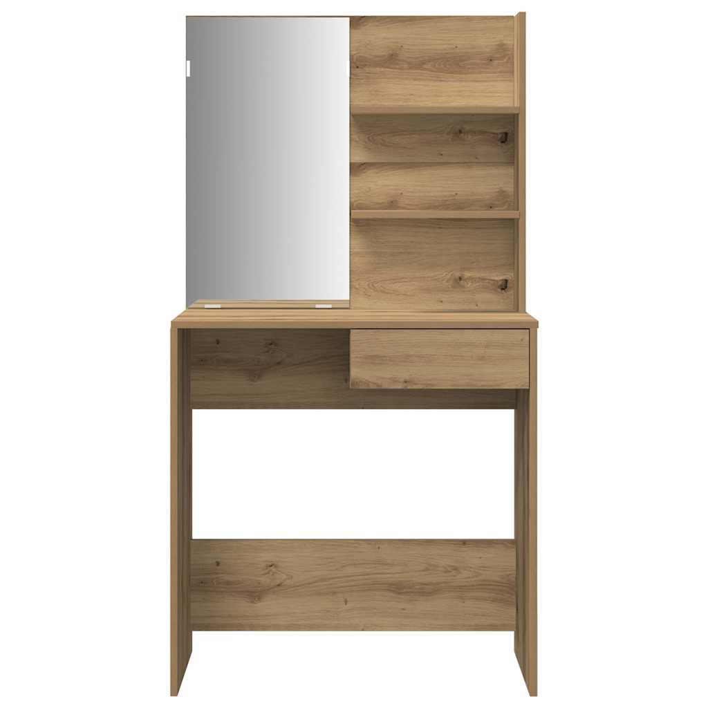Schminktisch-Set Weiß 74,5x40x141 cm