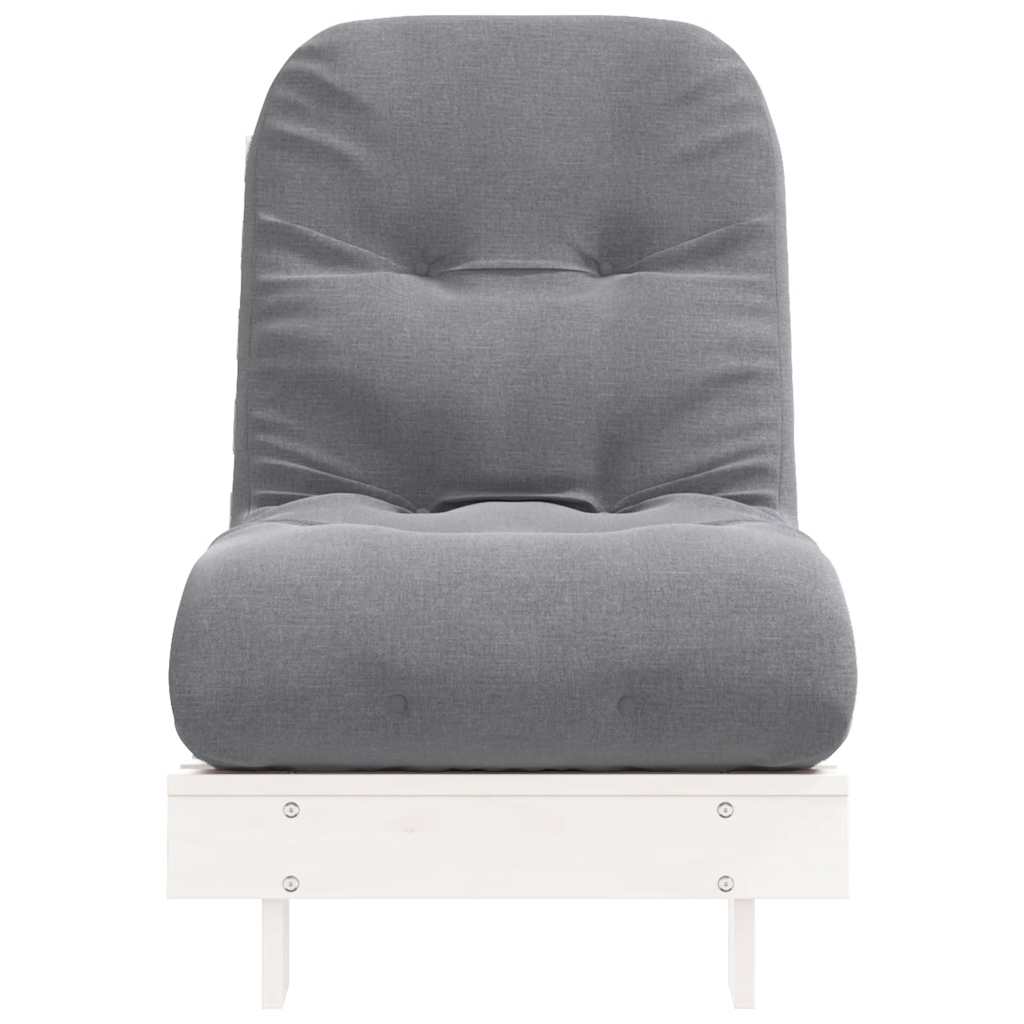 Futon Schlafsofa mit Matratze Braun 70x206x11 Massivholz Kiefer
