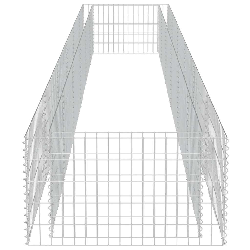 Gabionen-Hochbeet Verzinkter Stahl 450×90×100 cm