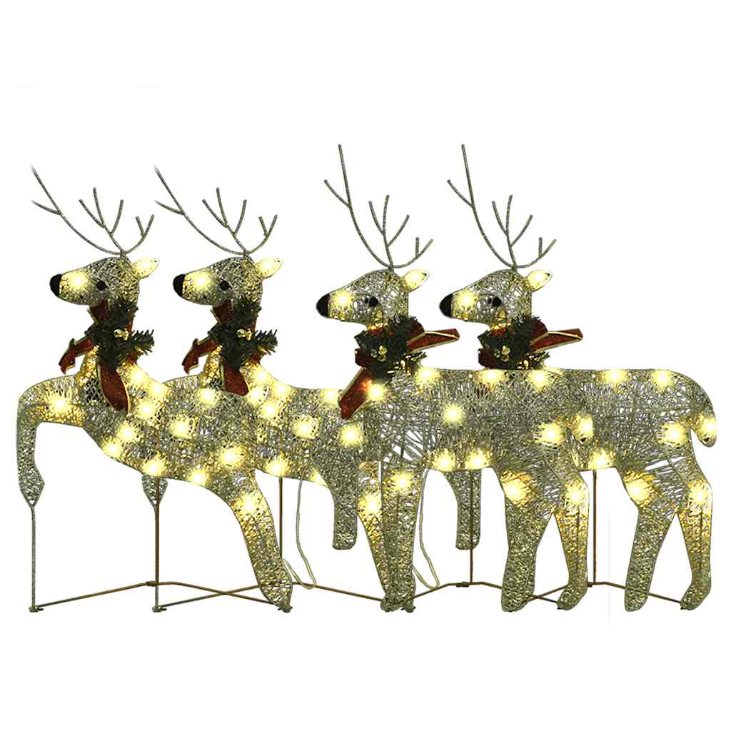 LED-Rentiere 2 Stk. Gold 40 LEDs