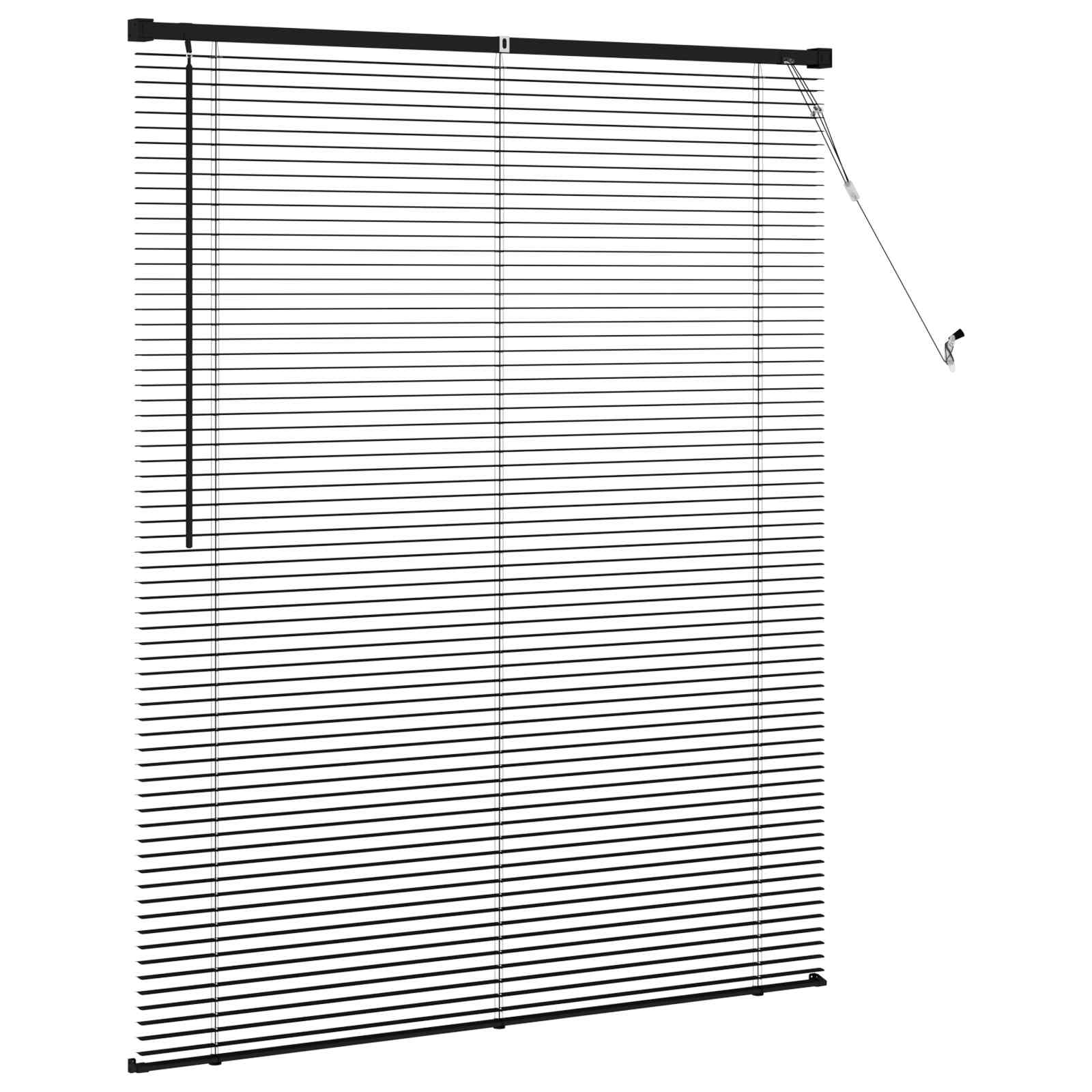 Jalousie Silber Grau 150 x 40 cm 25 mm PVC
