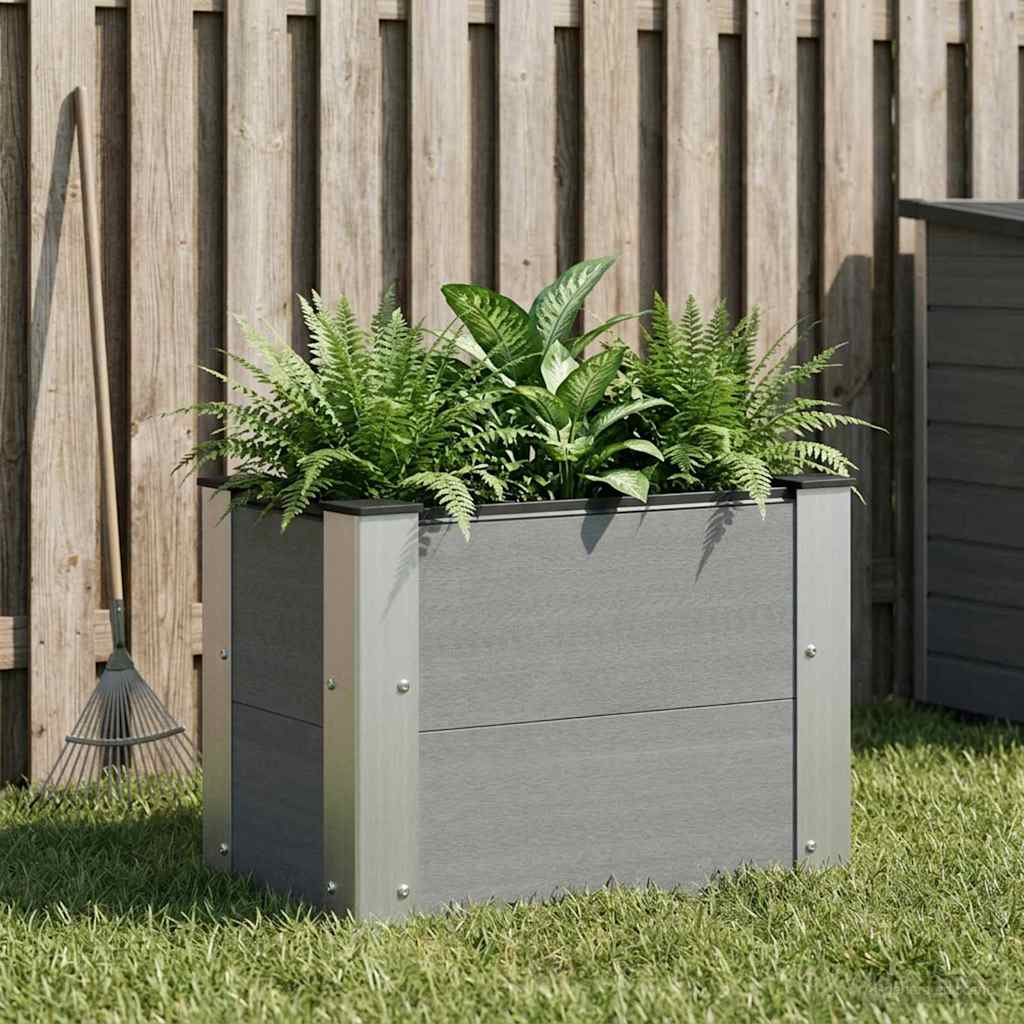 Garten-Hochbeet 200x50x54 cm WPC Grau