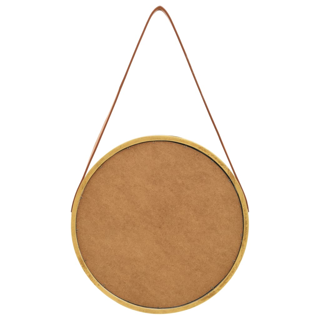 Wandspiegel mit Riemen 60 cm Golden