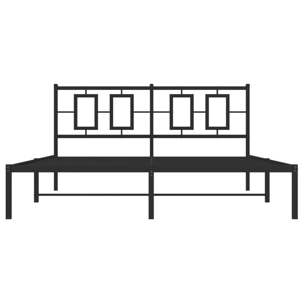 Bettgestell mit Kopf- und Fußteil Metall Weiß 180x200 cm