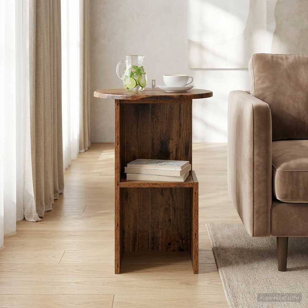 Beistelltisch Weiß Ø 39,5 x 55 cm Holzwerkstoff