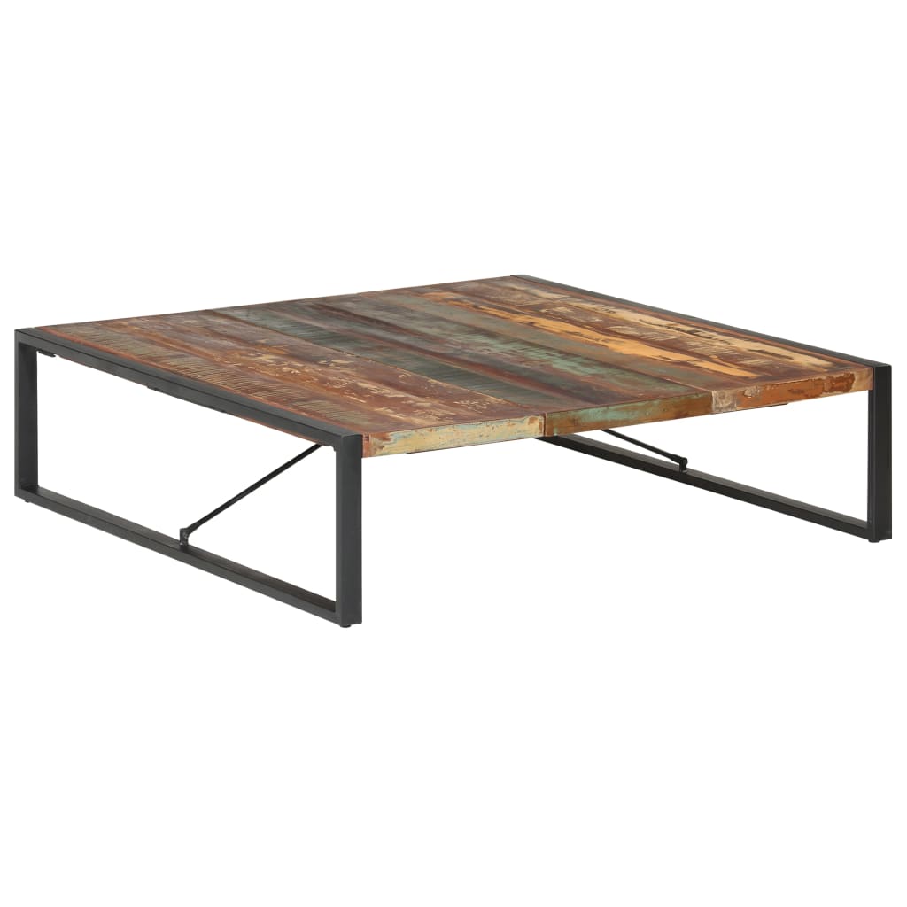 Couchtisch 140x140x40 cm Raues Mangoholz