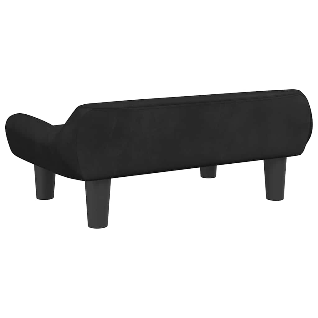 Kindersofa Hellgrau 70x40x24 cm Samt