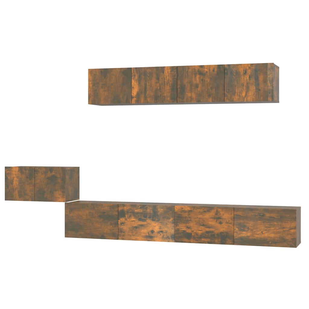 5-tlg. TV-Schrank-Set Weiß Holzwerkstoff
