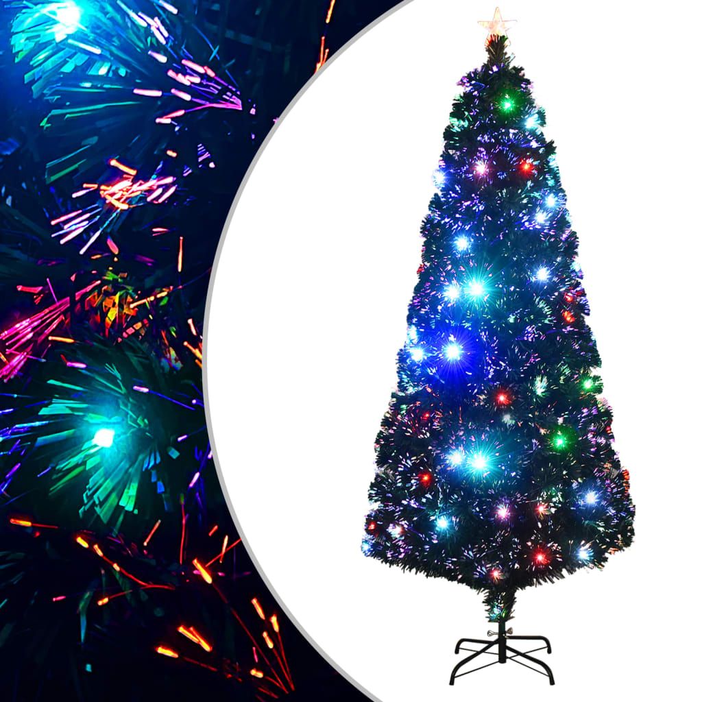 Vorbeleuchteter Weihnachtsbaum mit Ständer und LED 120 cm Glasfaser