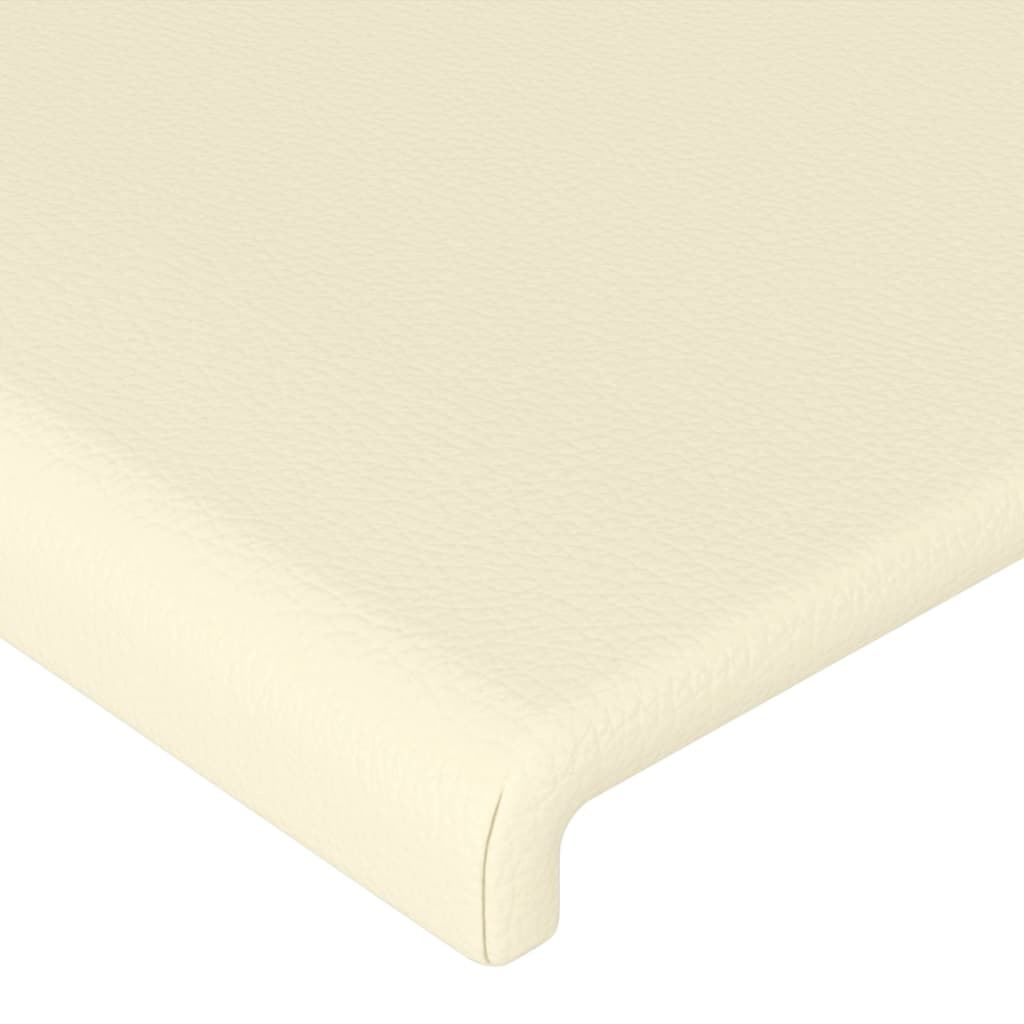 Kopfteil mit Ohren Creme 83x23x78/88 cm Kunstleder