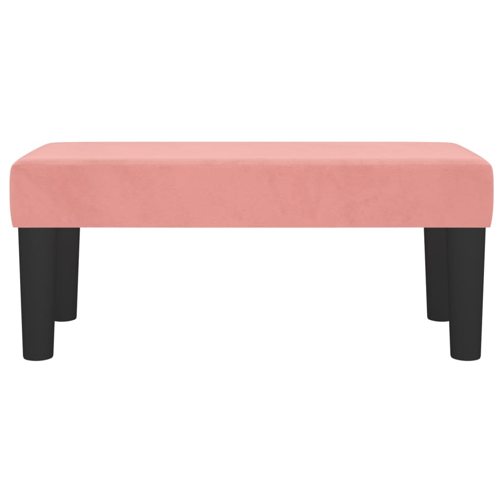 Sitzbank Hellgrau 70x30x30 cm Samt