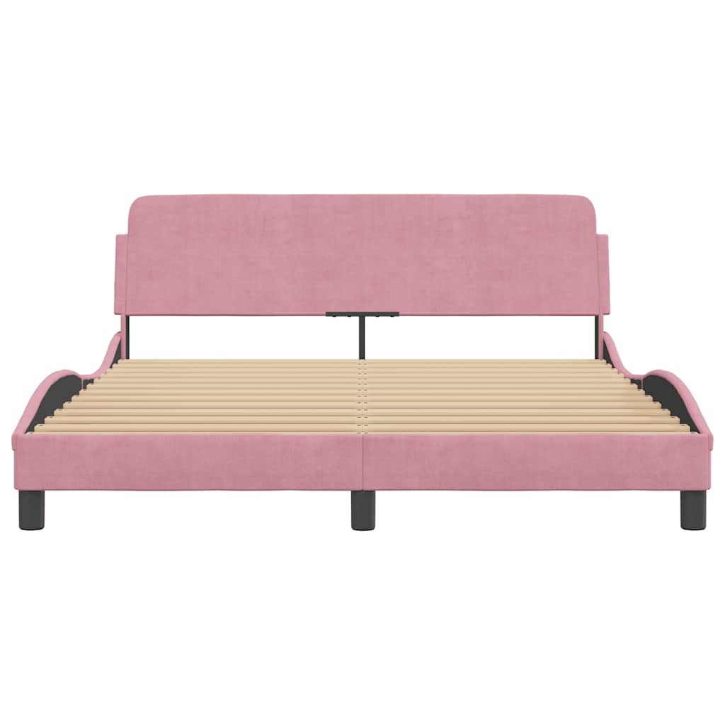 Bettgestell "Dover" Hellgrau 80x200 cm Samt