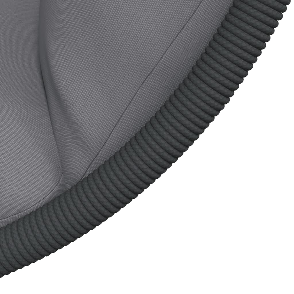 Hängesessel Ei-Design mit Ständer Anthrazit Rattan und Stahl
