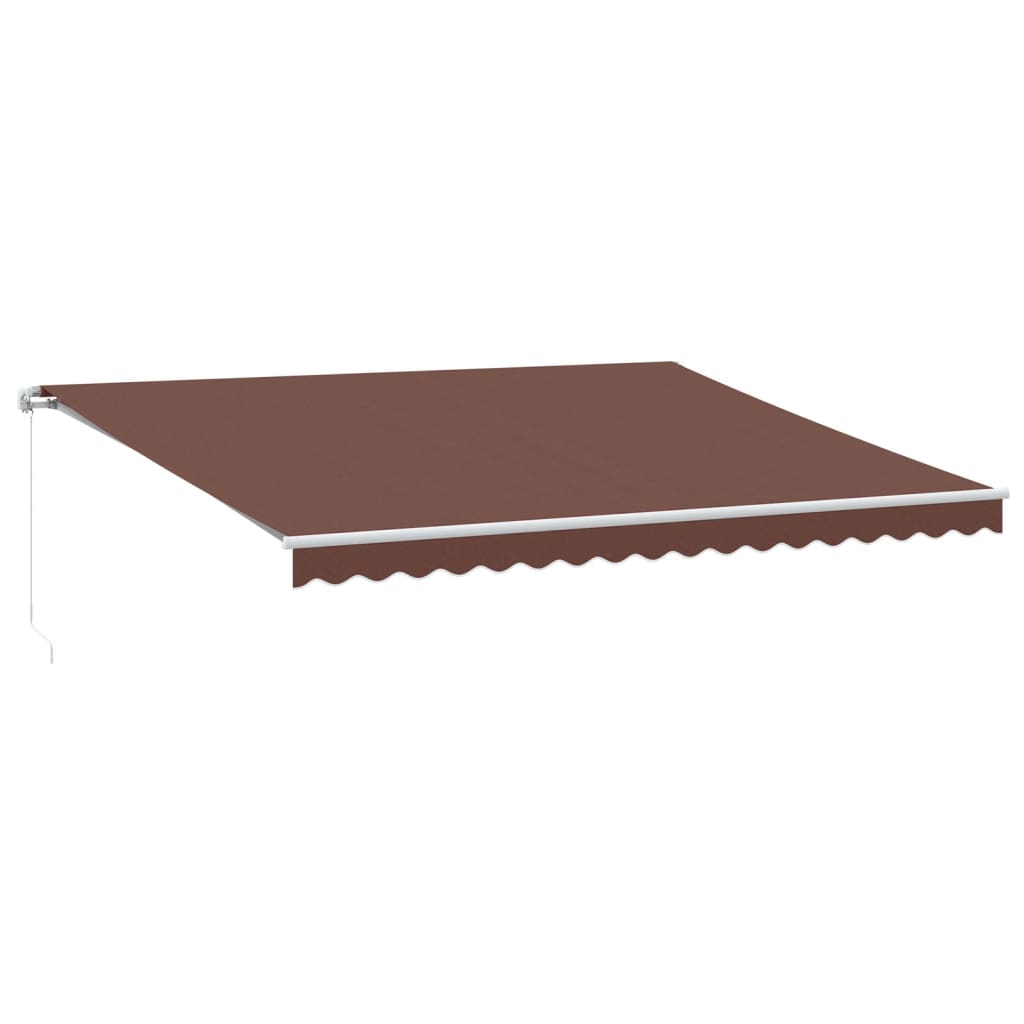 Markise Manuell Einziehbar mit LED 300x250 cm Blau und Weiß