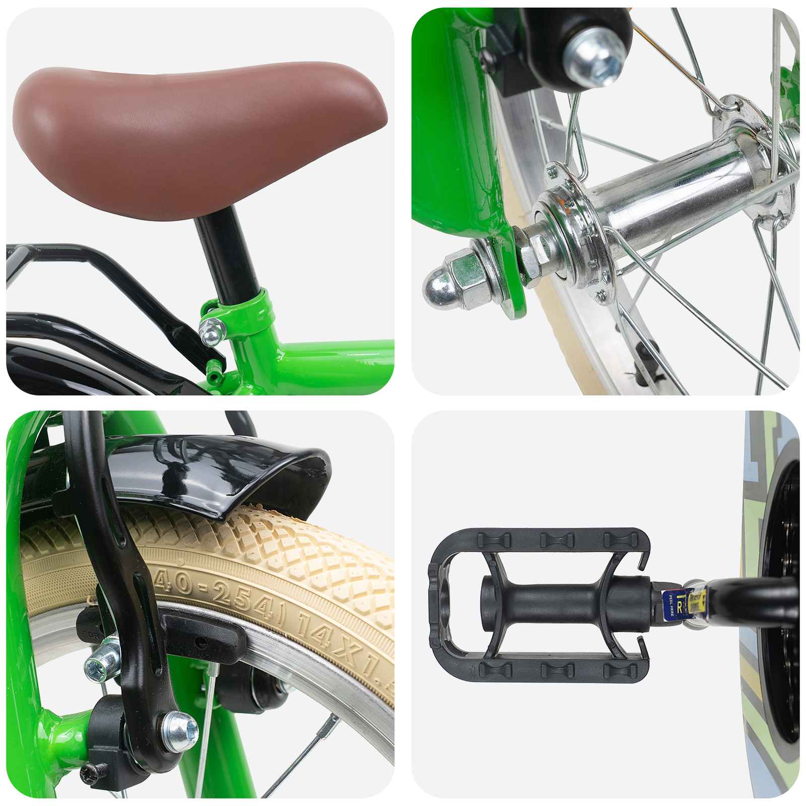 Kinderfahrrad 12 Zoll für 2-4 Jahre alt Schwarz
