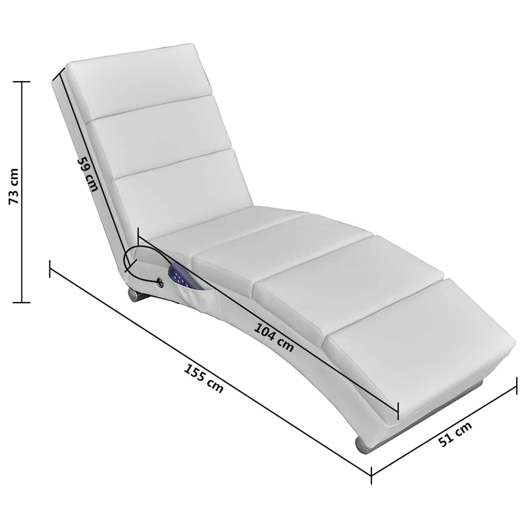 Massage-Chaiselongue Schwarz Kunstleder
