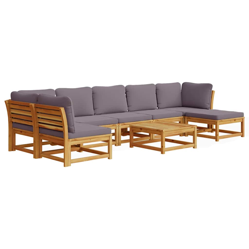 4-tlg. Garten-Lounge-Set mit Kissen Massivholz Akazie