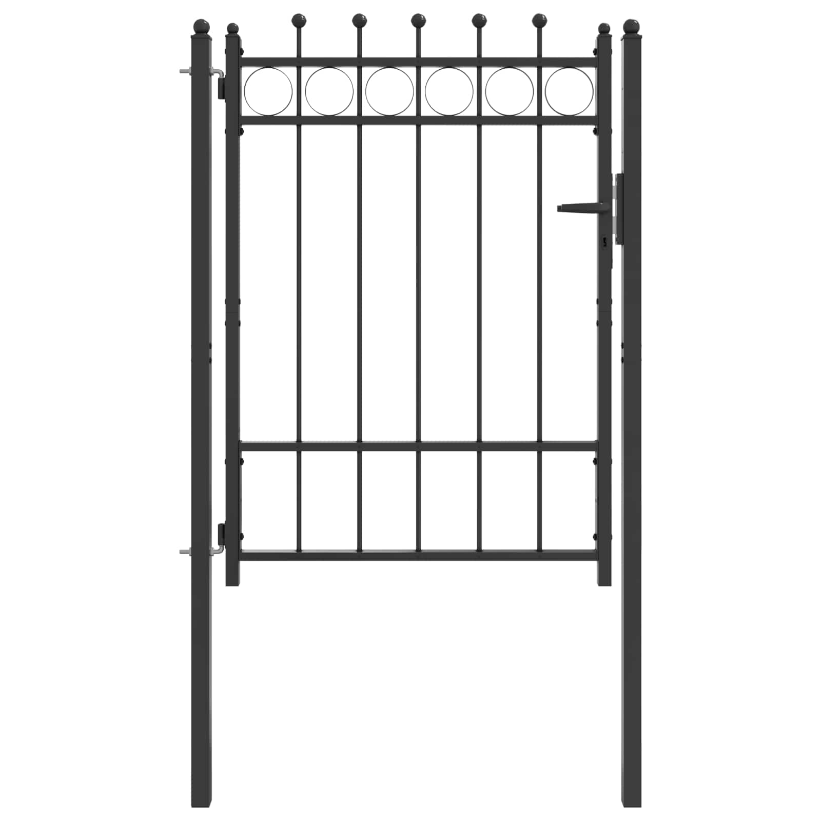 Zauntor HORST 100 x 75 cm Metall Schwarz Abschließbar