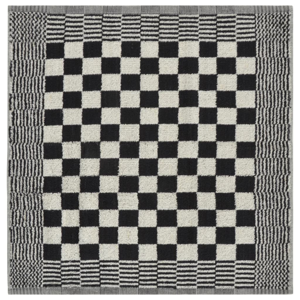 10-tlg. Handtuch-Set Schwarz und Grau Baumwolle