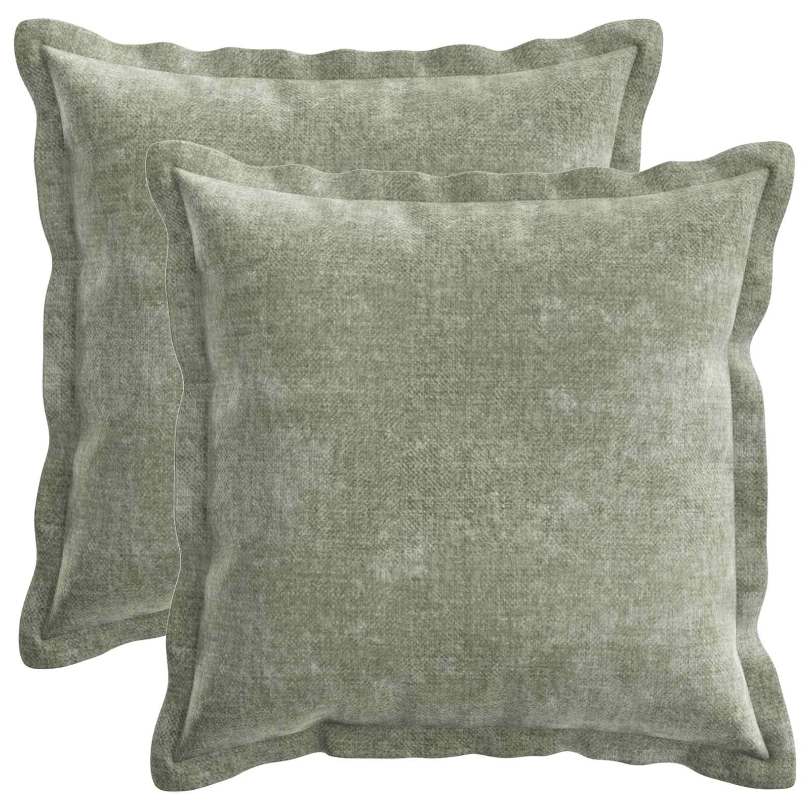 Kissenbezug 2 Stk. HOUTEN Dunkelgrau 30 x 30 cm Chenille-Stoff