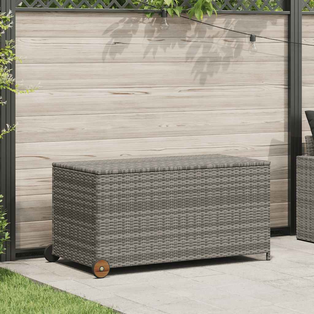 Garten-Auflagenbox Schwarz 120x65x61 cm Poly Rattan