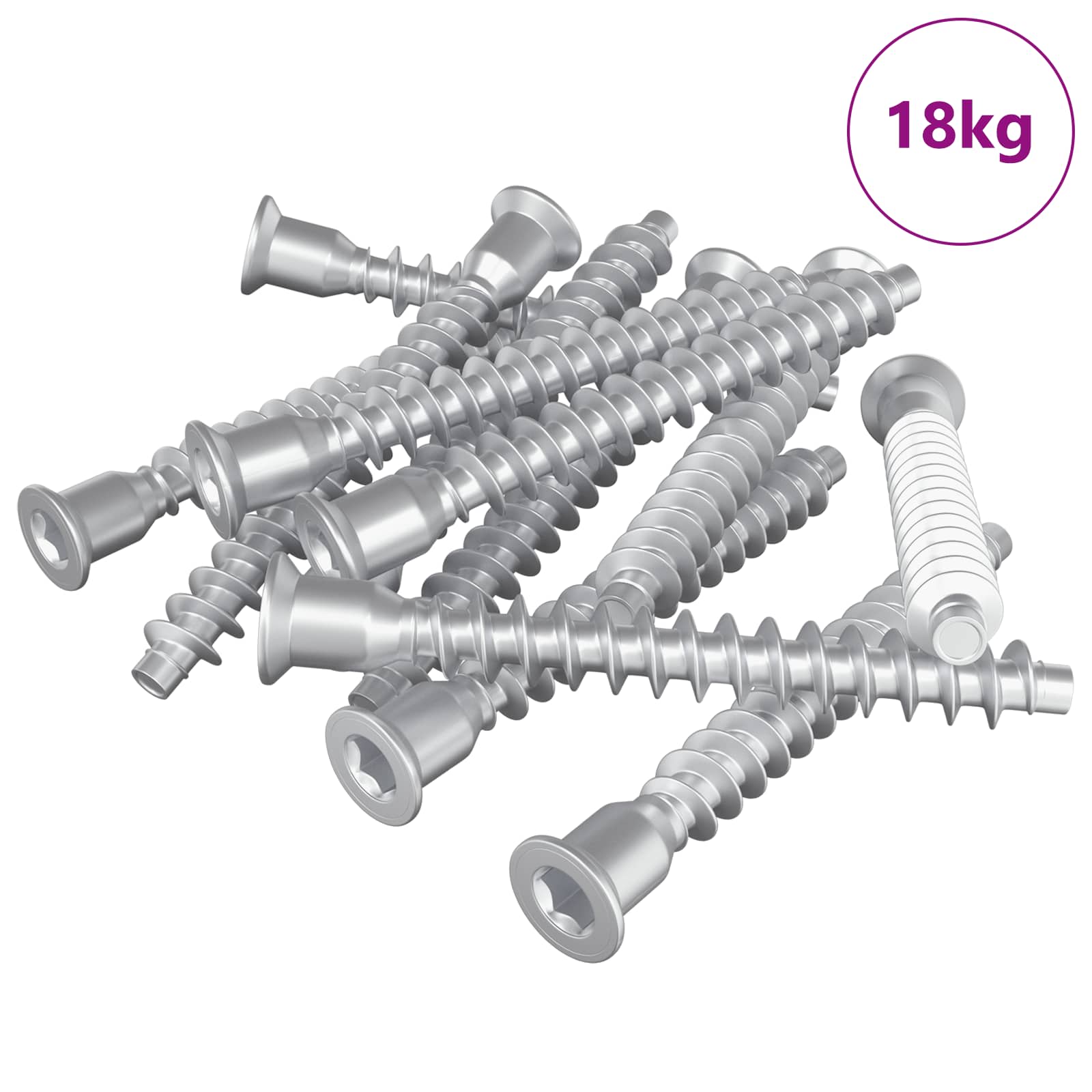 Confirmat-Schrauben 2 pcs Silber Ø5 x 40 mm Metall