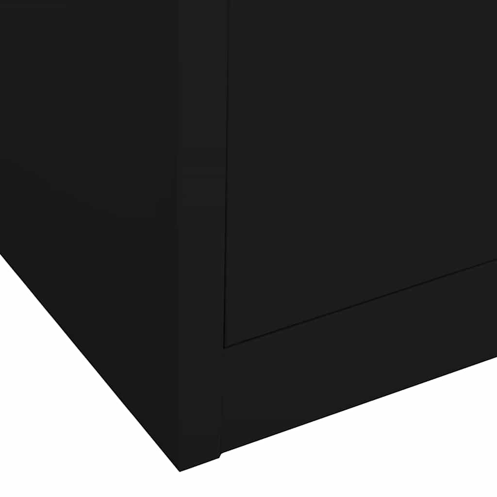Büroschrank Weiß 90x40x180 cm Stahl