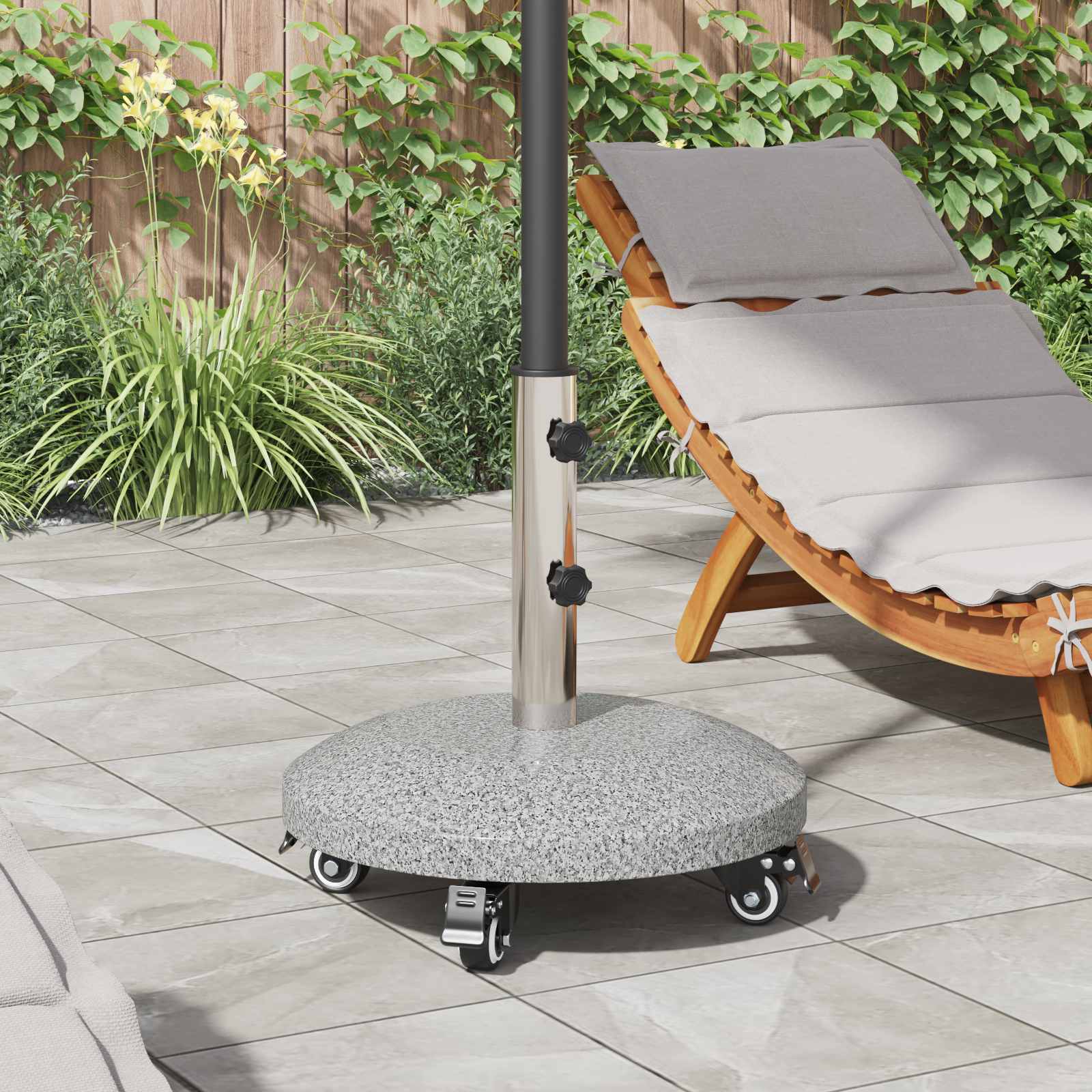 Parasolbasis für 40-50 mm Pole 26.75 kg Schwarz