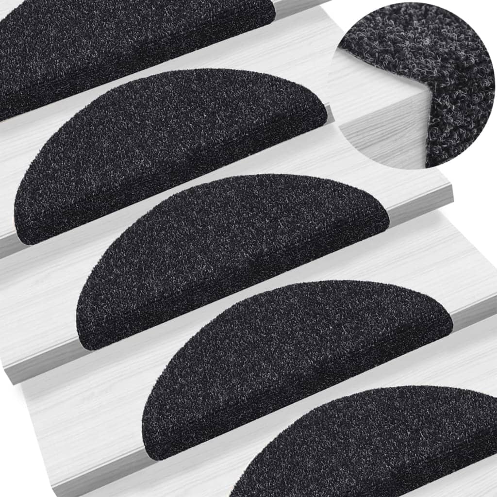 Stufenmatten Selbstklebend 15 Stk. 56x17x3 cm Hellbraun Halbrund