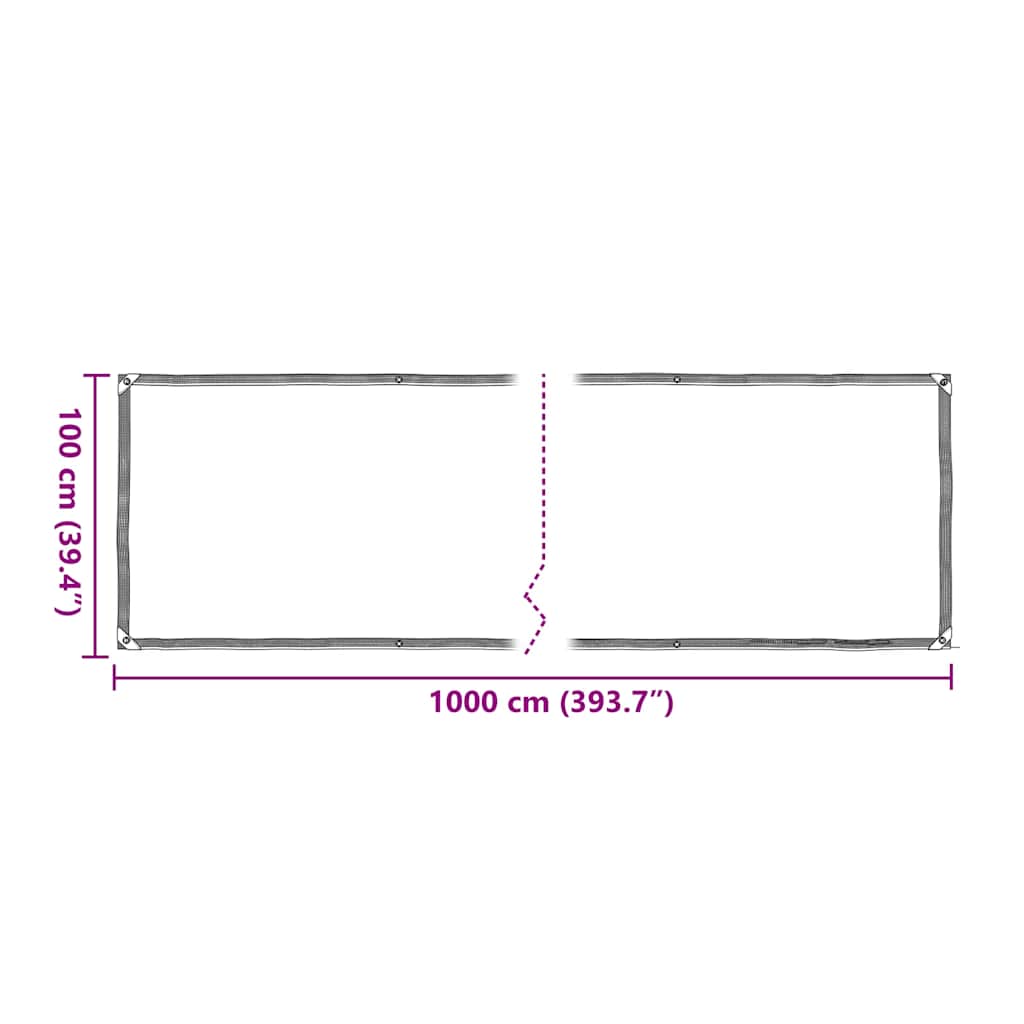 Pflanzenabdeckung mit Ösen 1x3 m Polyethylen