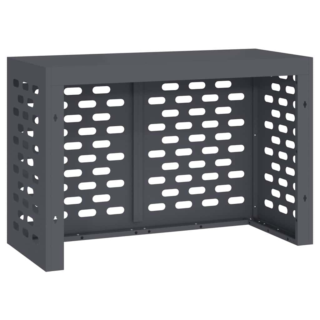 Klimaanlagenabdeckung Schwarz 90 x 40 x 60 cm Stahl