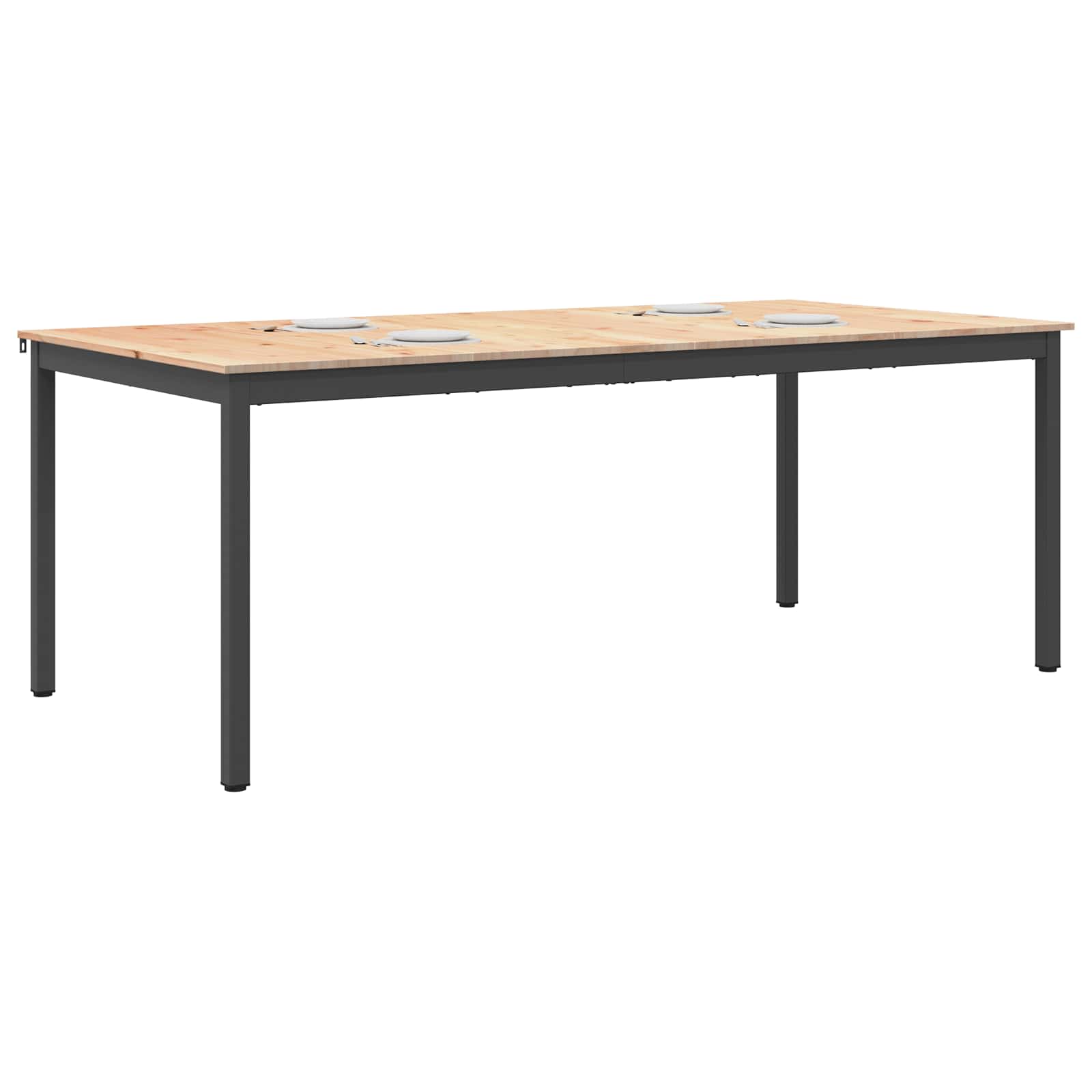 Esstisch Natur 200 x 100 x 75 cm Massives Kiefernholz