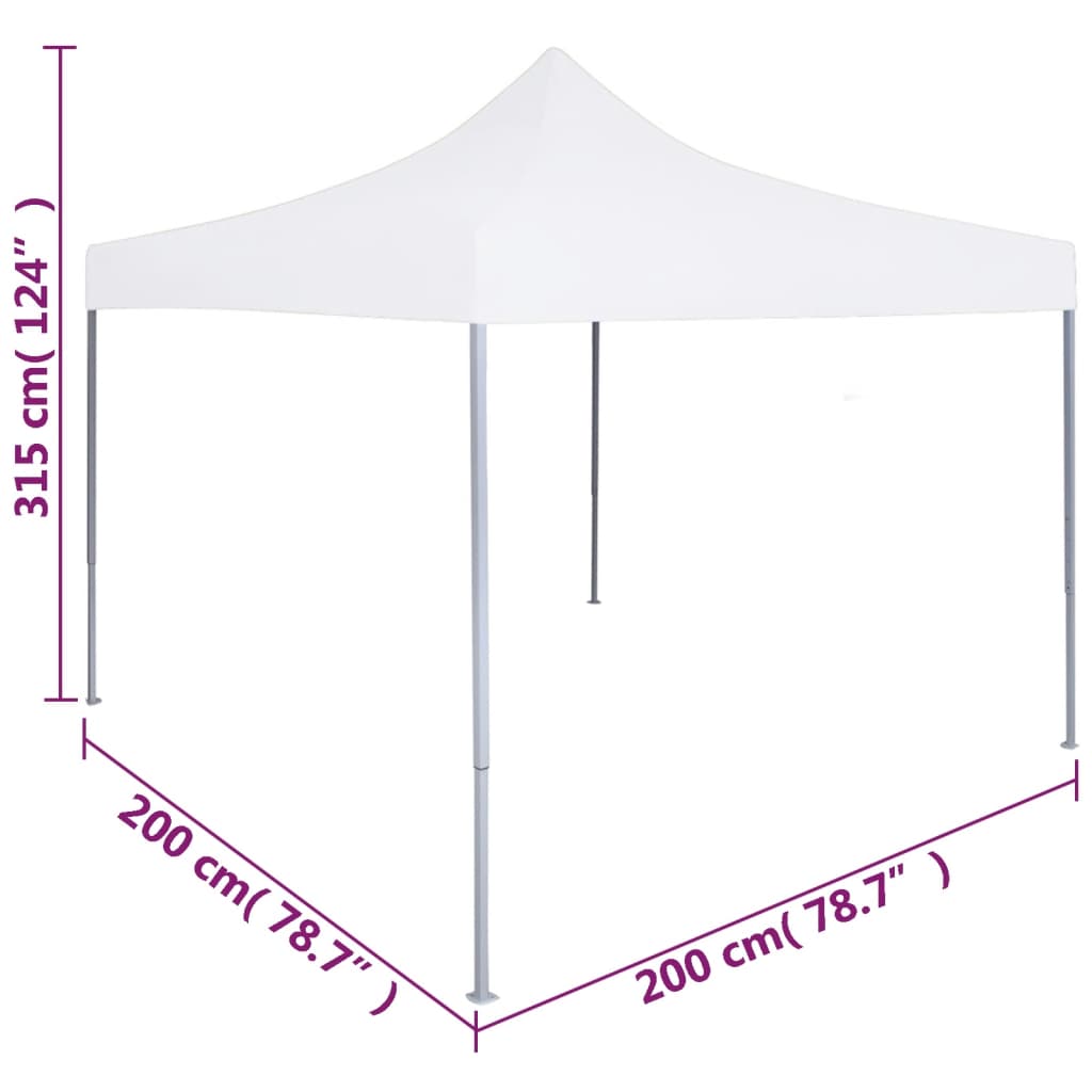 Partyzelt Faltbar Pop-Up Schwarz 200x200x306 cm
