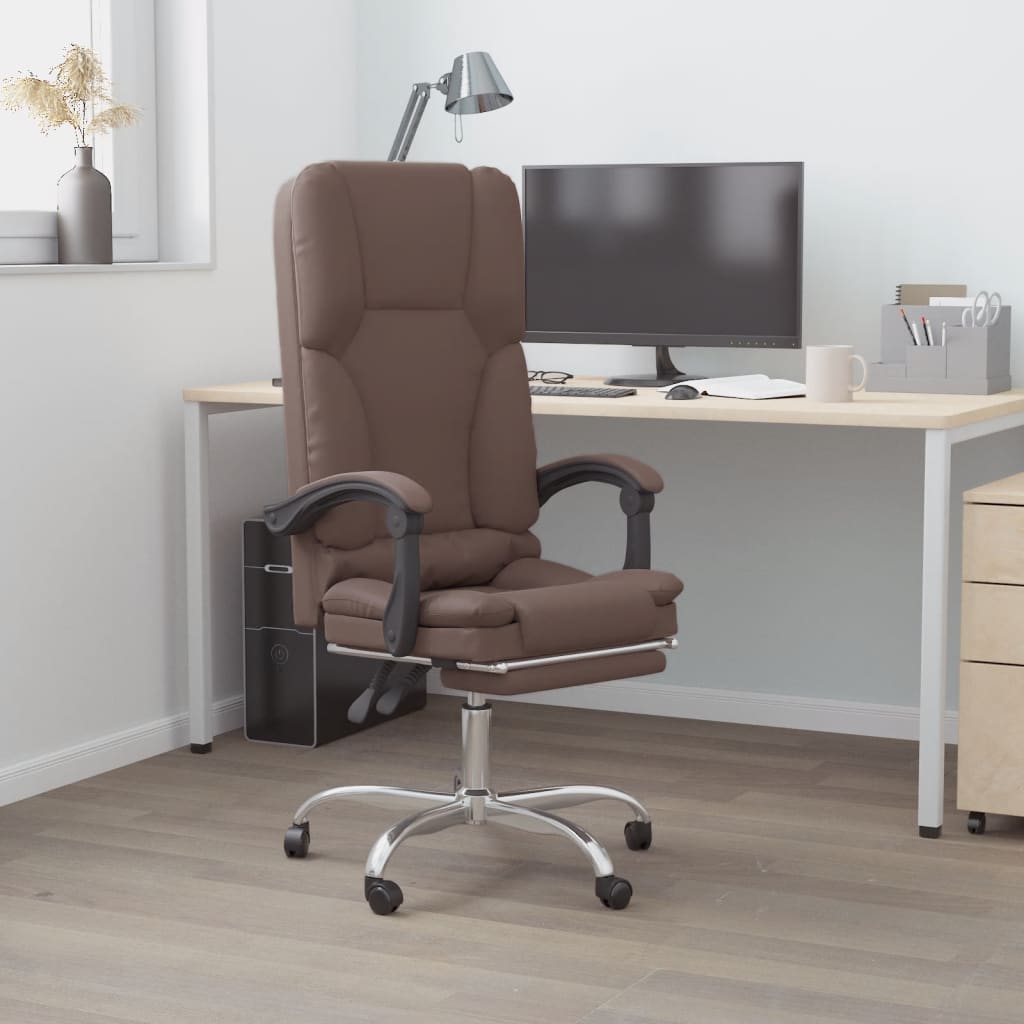 Bürostuhl mit Massagefunktion Schwarz Kunstleder