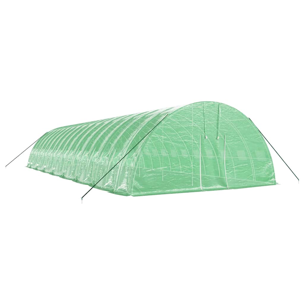 Gewächshaus mit Stahlrahmen Grün 24 m² 6x4x2,85 m