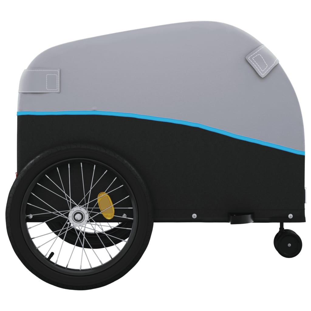 Fahrradanhänger Schwarz und Orange 30 kg Eisen