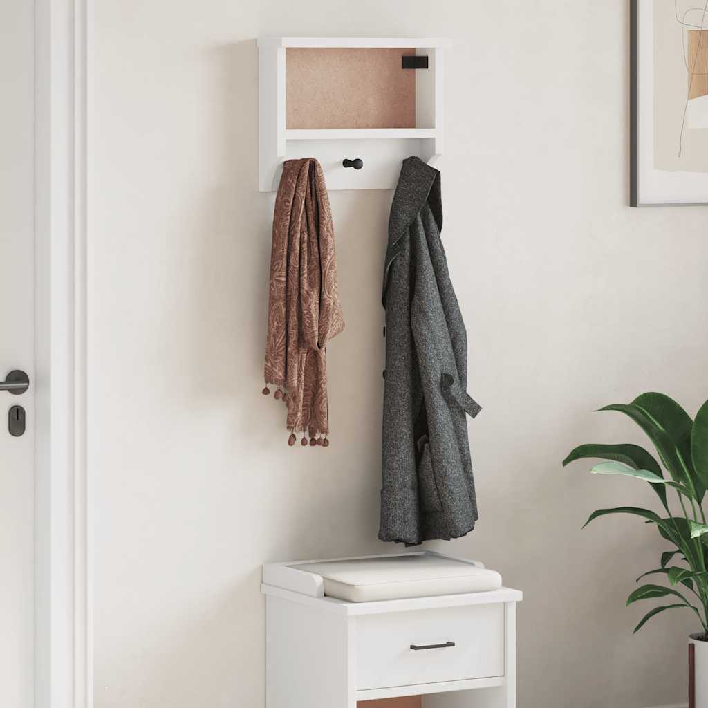 Wandgarderobe SANDNES 45x12x35 cm Massivholz Kiefer