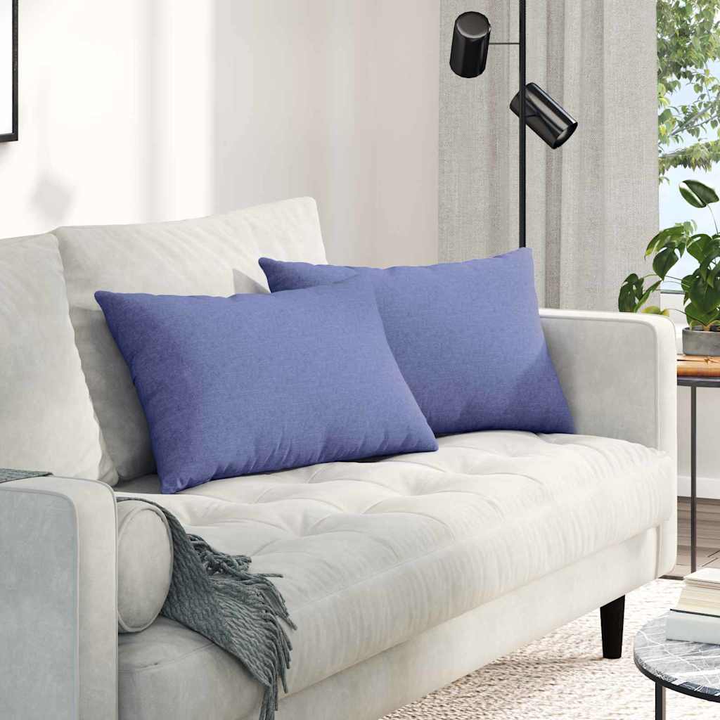 Sofakissen 2 pcs Hellgrau 50 x 30 cm Stoff