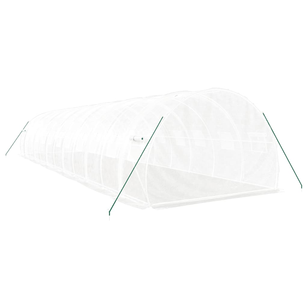Gewächshaus mit Stahlrahmen Grün 48 m² 16x3x2 m