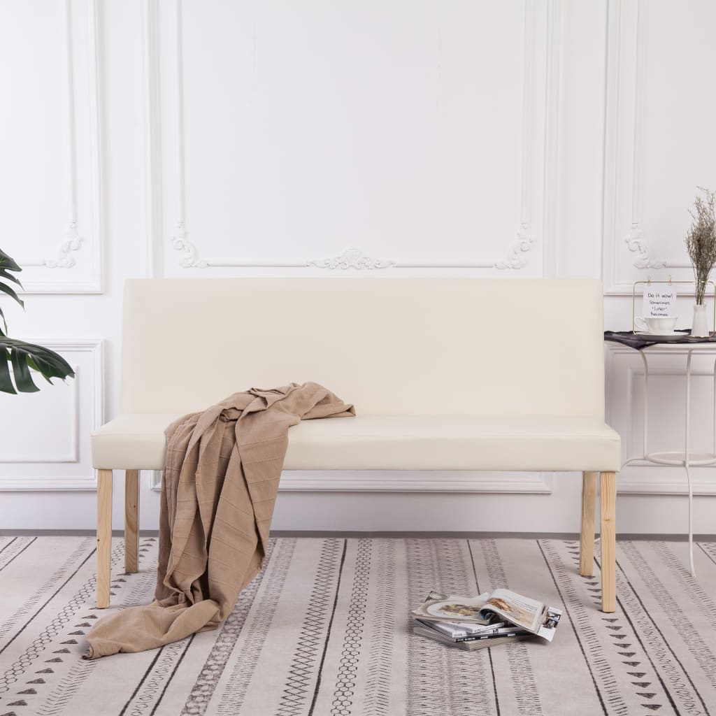 Sitzbank 139,5 cm Grau Kunstleder