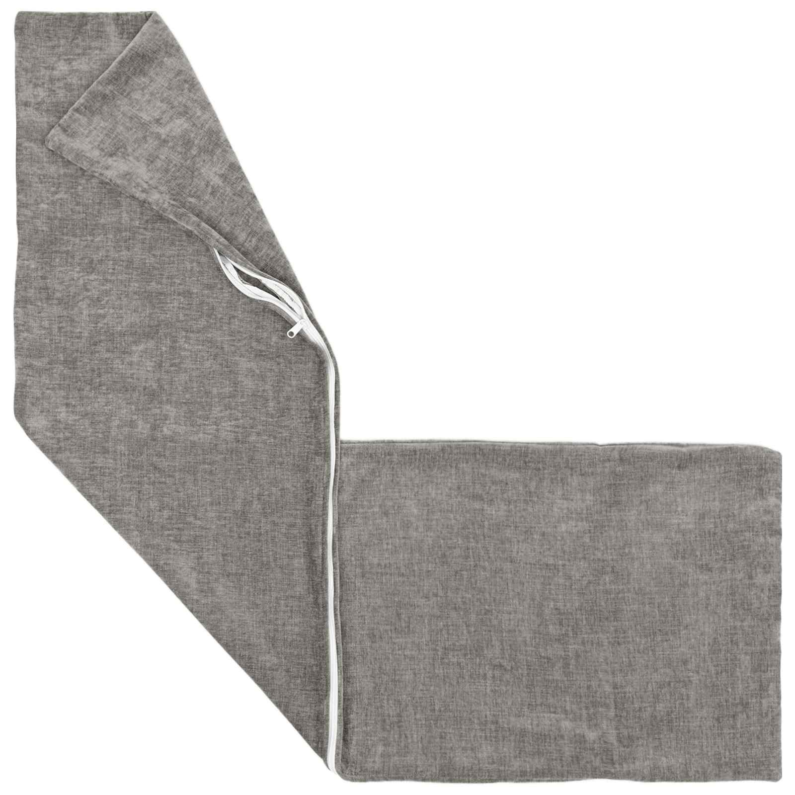 Kissenbezug 6 Stk. HEERLEN Dunkelgrau 30 x 30 cm Chenille-Stoff