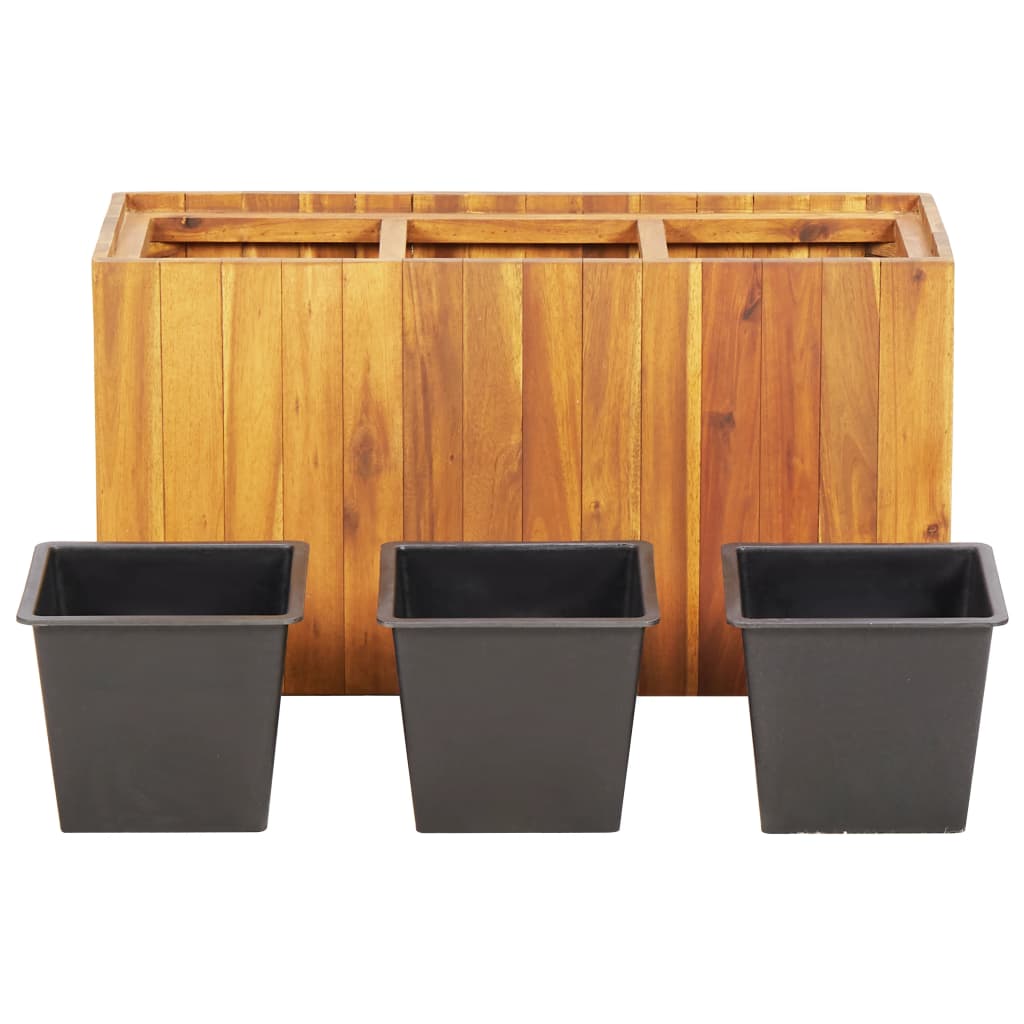 Garten-Hochbeet 24,5x24,5x25 cm Massivholz Akazie
